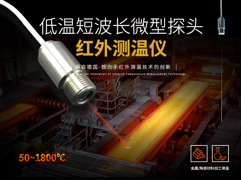 德國(guó)奧普瑞斯optris CT 3M 低溫短波長(zhǎng)微型探頭紅外測(cè)溫儀